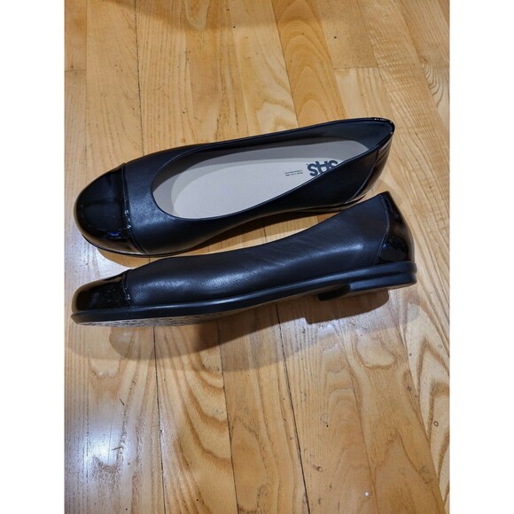 SAS Women's Scenic Ballet Flat Leather Shoe Size 11.5 W Black - Picture 5 of 10